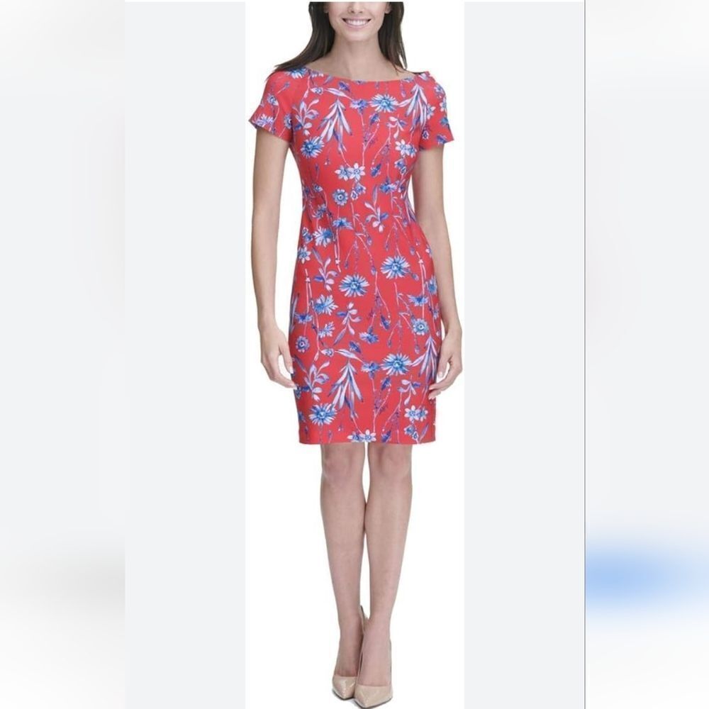 Tommy Hilfiger Red Floral Dress. Tomato Girl, Bright, Floral